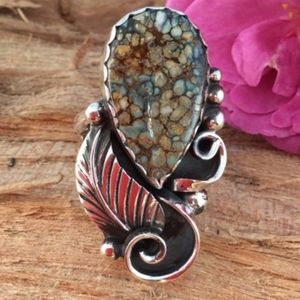 Wild at Heart Silver 7 dwarfs Turquoise Ring